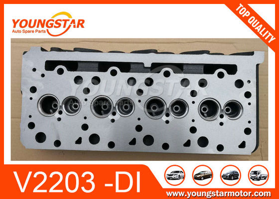 V2203 DI Casting Iron Cylinder Head Tanpa Prechamber Untuk Kubota